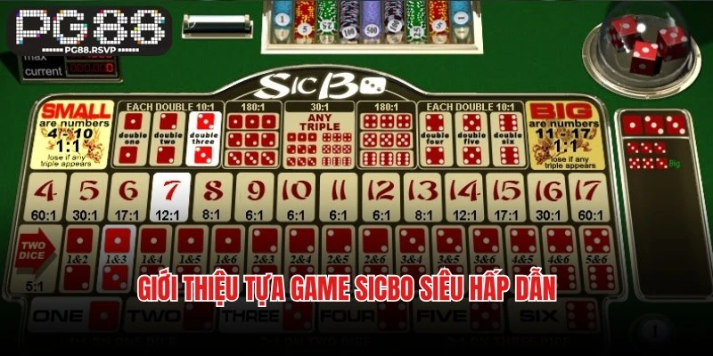 Giới thiệu tựa game Sicbo siêu hấp dẫn tại nhà cái PG88